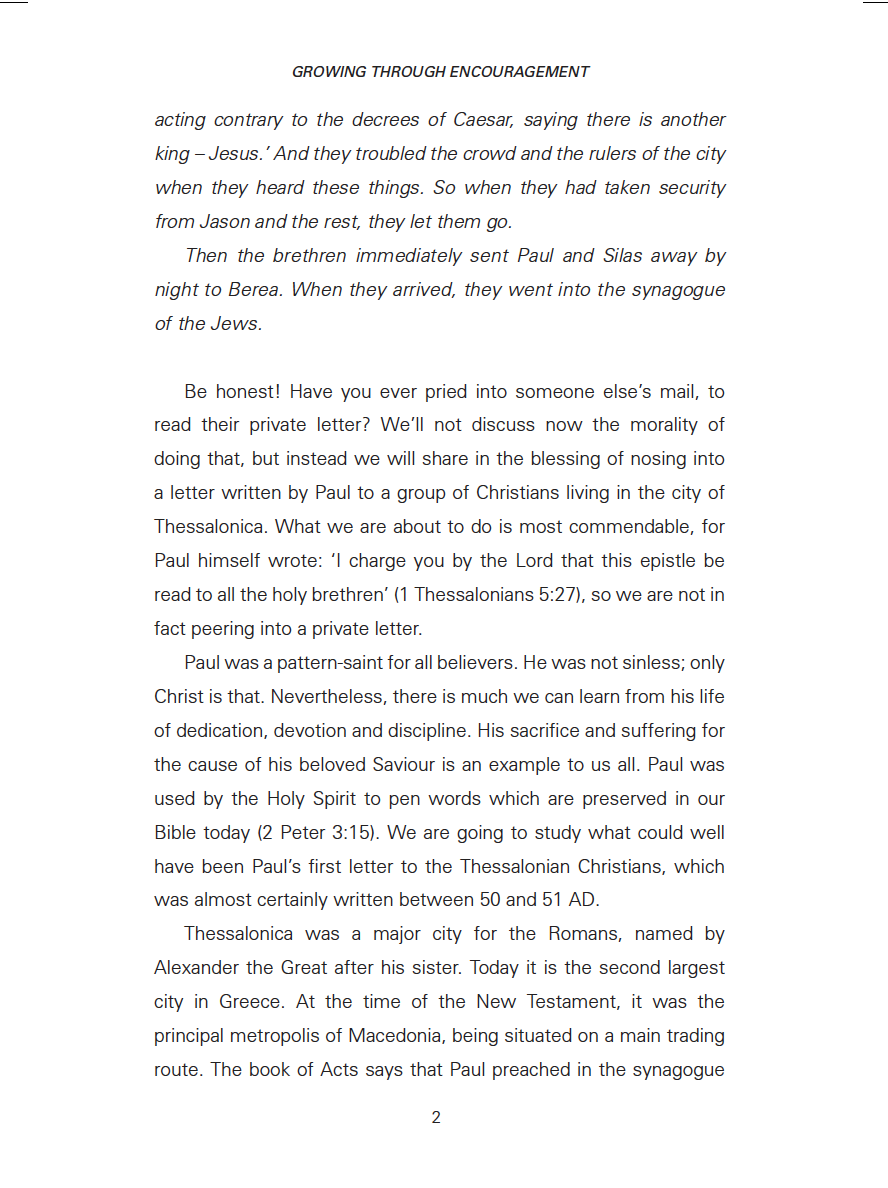 Growing Through Encouragement