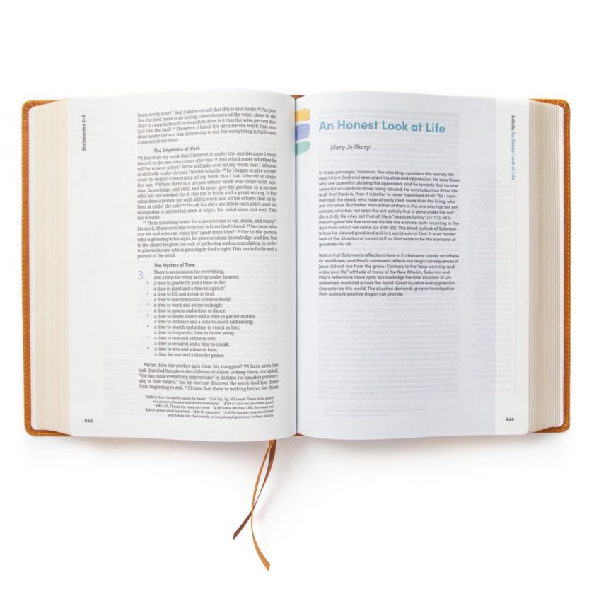 CSB Lifeway Women's Bible, Butterscotch Genuine Leather