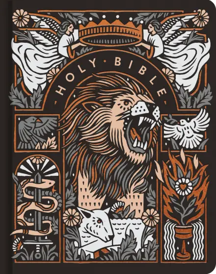 ESV Single Column Journaling Bible, Artist Series, Red Letter (Hardcover, Joshua Noom, The Lion and the Lamb)