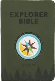 CSB Explorer Bible for Kids, Olive Compass LeatherTouch