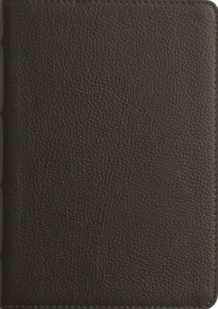 ESV Large Print Compact Bible, Red Letter, Buffalo Leather, Deep Brown