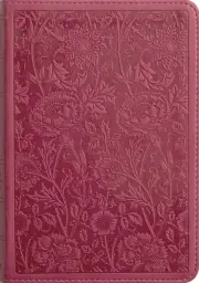 ESV Large Print Compact Bible, Red Letter, TruTone, Berry, Floral Design