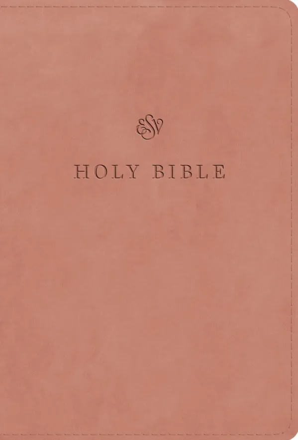 ESV Large Print Compact Bible, Red Letter, TruTone, Blush Rose