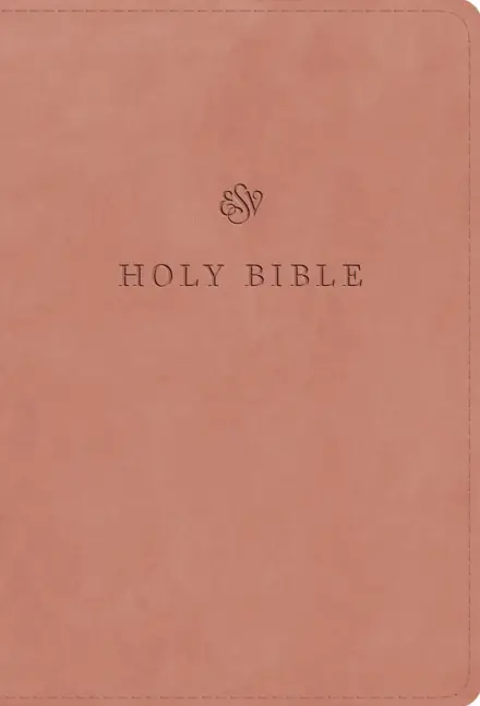 ESV Large Print Compact Bible, Red Letter, TruTone, Blush Rose