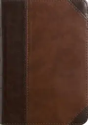 ESV Large Print Compact Bible, Red Letter, TruTone, Brown/Walnut, Portfolio Design