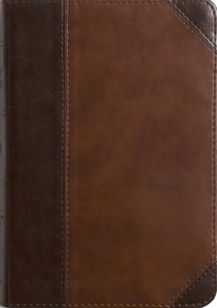 ESV Large Print Compact Bible, Red Letter, TruTone, Brown/Walnut, Portfolio Design