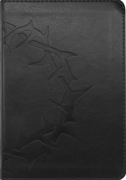 ESV Large Print Compact Bible, Red Letter, TruTone, Charcoal, Crown Design