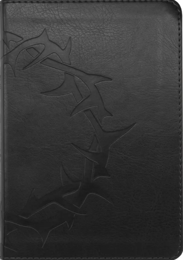 ESV Large Print Compact Bible, Red Letter, TruTone, Charcoal, Crown Design