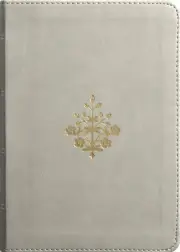 ESV Large Print Compact Bible, Red Letter, TruTone, Stone, Branch Design