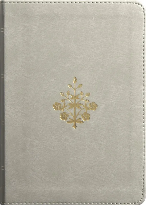 ESV Large Print Compact Bible, Red Letter, TruTone, Stone, Branch Design