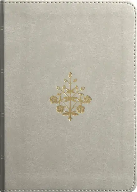 ESV Large Print Compact Bible, Red Letter, TruTone, Stone, Branch Design