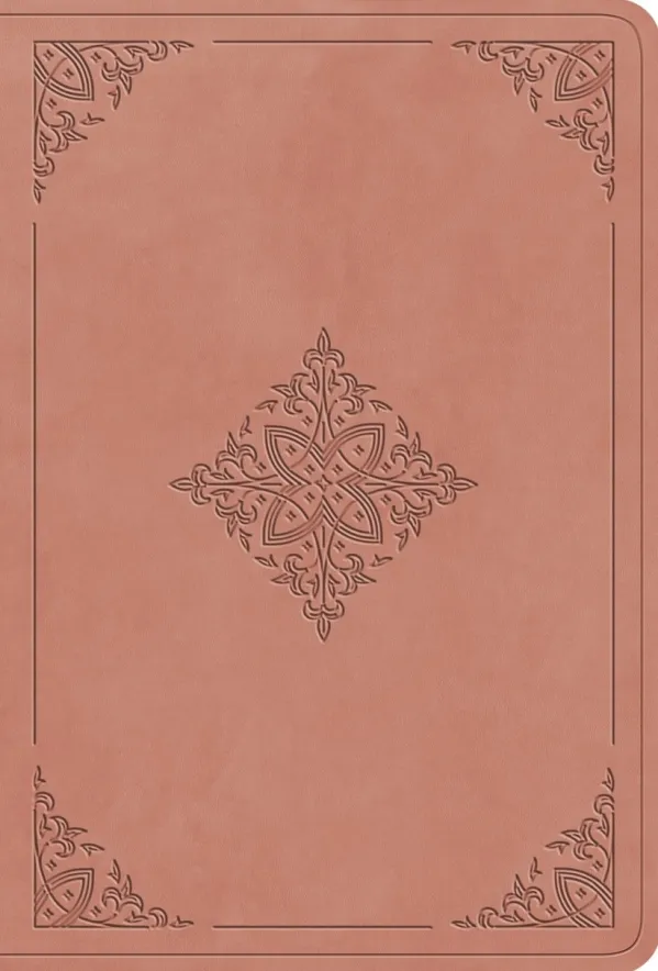 ESV Value Large Print Compact Bible, TruTone, Blush Rose, Fleurdelis Design