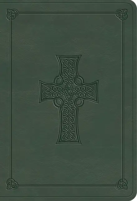 ESV Value Large Print Compact Bible, TruTone, Quiet Forest, Celtic Cross Design