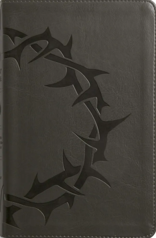 ESV Thinline Bible, Red Letter, TruTone, Charcoal, Crown Design