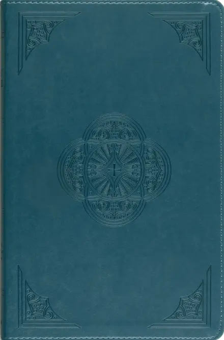 ESV Thinline Bible, Red Letter, TruTone, Deep Teal, Rotunda Design