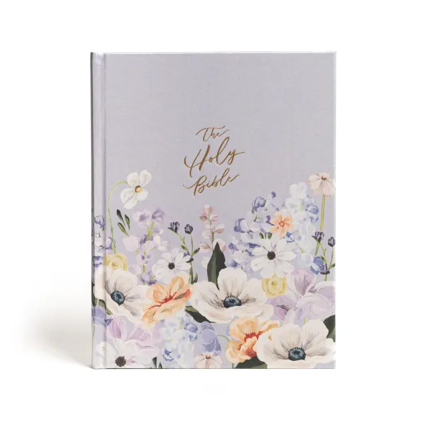 CSB Notetaking Bible, Large Print Hosanna Revival Edition, Lavender/Peach Cloth Over Board
