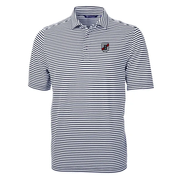 C&B Boyce College Virtue Stripe Navy Blue Men's Polo 