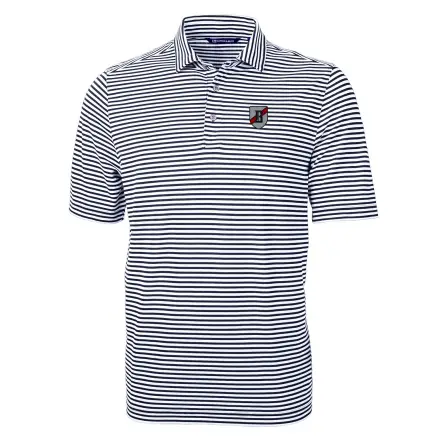 C&B Boyce College Virtue Stripe Navy Blue Men's Polo