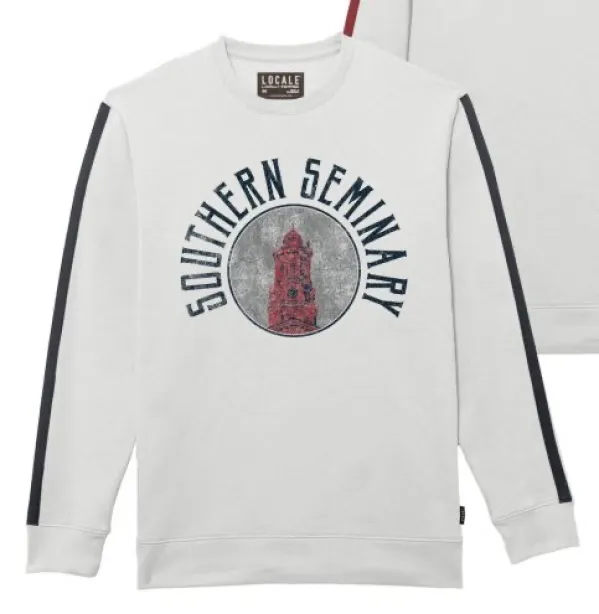 Southern Seminary Norton Hall Chaser Striped Crew - Classic White - Move