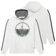 Boyce College Chaser Unisex Striped Hood, Mullins Tower (White)