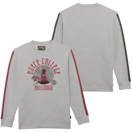 Boyce College Mullins Tower Striped Crew - Steel Grey