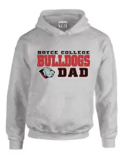 Boyce College Bulldogs Hooded Sweatshirt - Ash, Dad