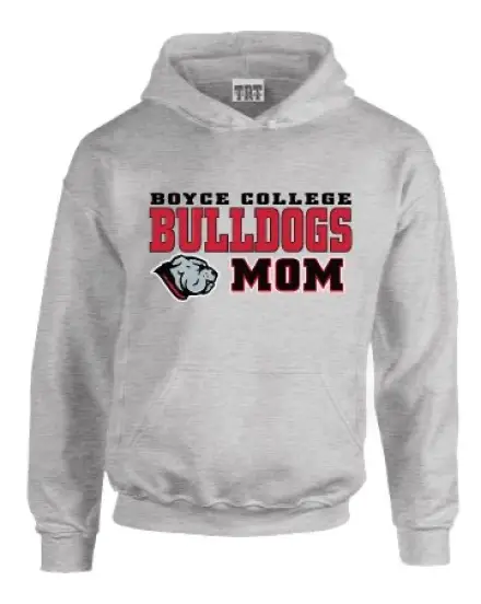 Boyce College Bulldogs Hooded Sweatshirt - Ash, Mom