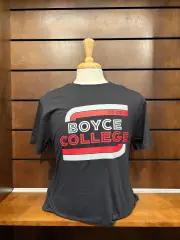 Boyce College Vintage Black T-Shirt - Red/Gray