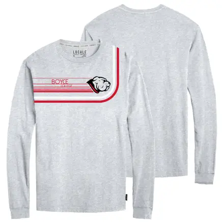 Boyce Bulldog Retro Ash Grey - Long Sleeve Tee
