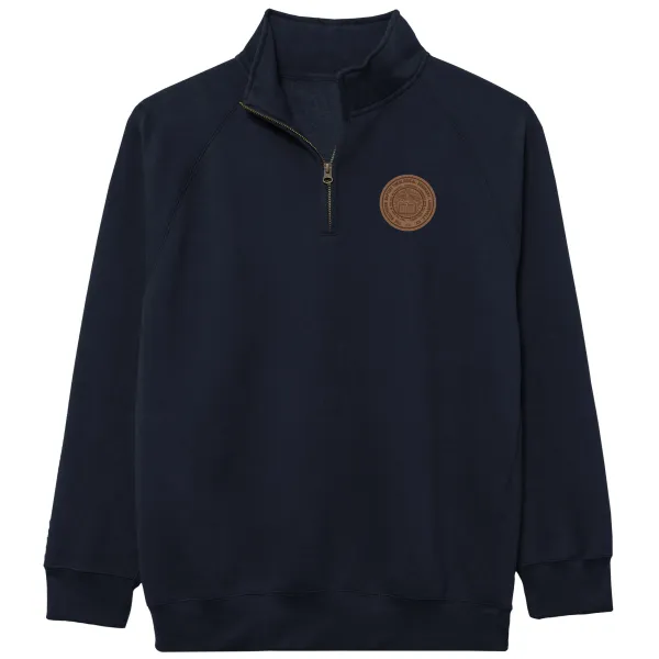 Southern Seminary Navy 1/4 Zip w/ Leather Seal