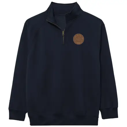 Southern Seminary Navy 1/4 Zip w/ Leather Seal