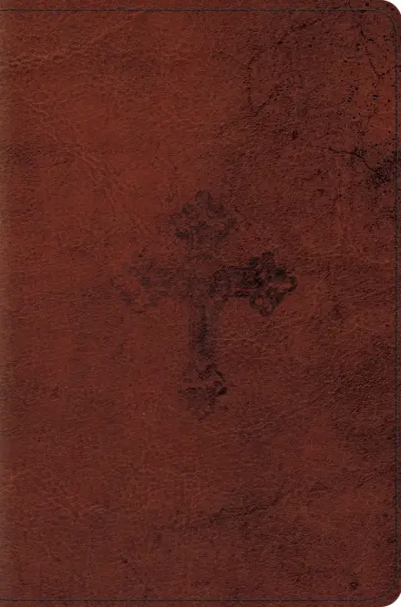 ESV Compact Bible (TruTone, Walnut, Weathered Cross)