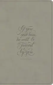 ESV Large Print Value Thinline Bible (TruTone, Stone, 1 Chronicles 28:9)