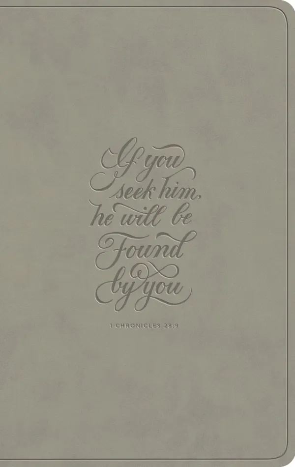 ESV Large Print Value Thinline Bible (TruTone, Stone, 1 Chronicles 28:9)