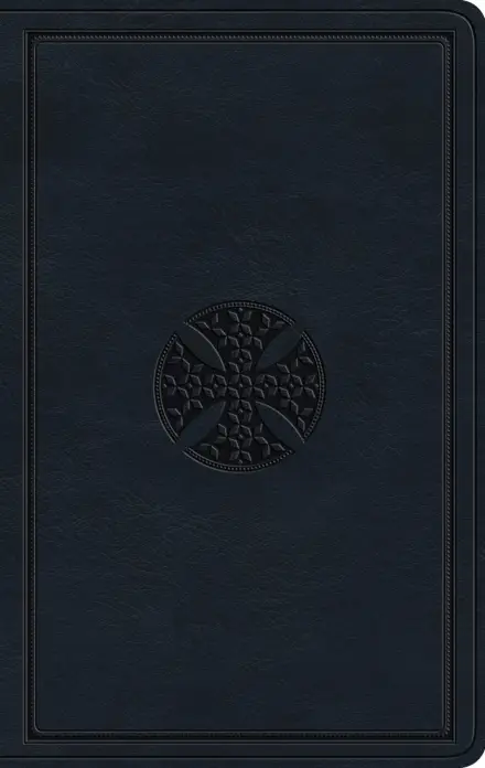 ESV Large Print Value Thinline Bible (TruTone, Navy, Mosaic Cross)