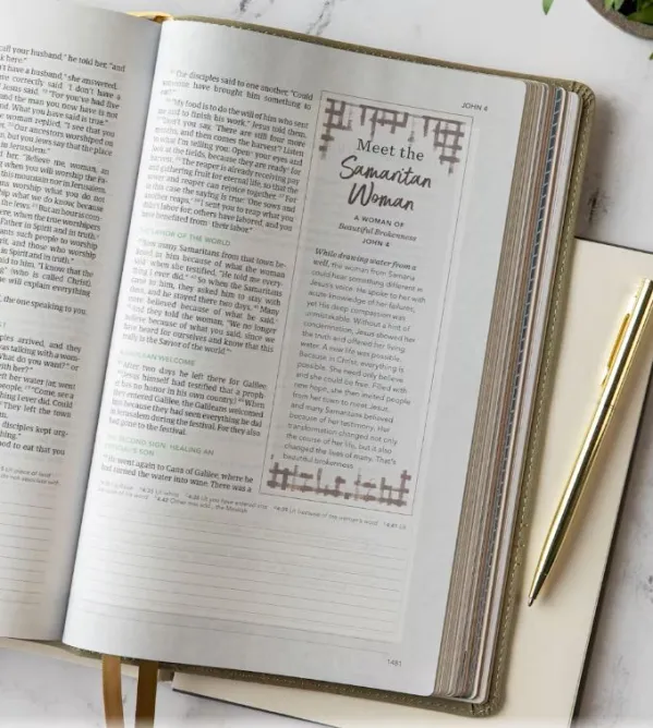 CSB (in)courage Devotional Bible, Sage LeatherTouch