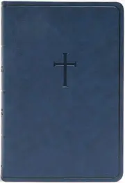 CSB Everyday Study Bible, Navy Cross LeatherTouch