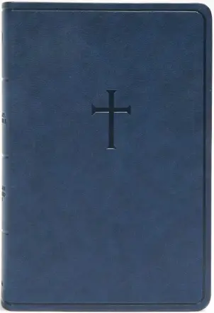 CSB Everyday Study Bible, Navy Cross LeatherTouch