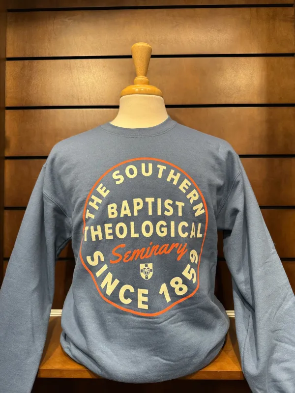 SBTS Circle Patch Crewneck Sweatshirt, Indigo Blue