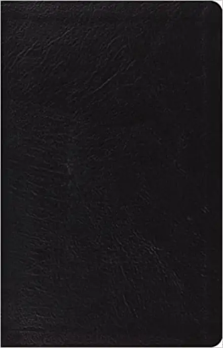 ESV Large Print Thinline Reference Bible (Genuine Leather, Black)