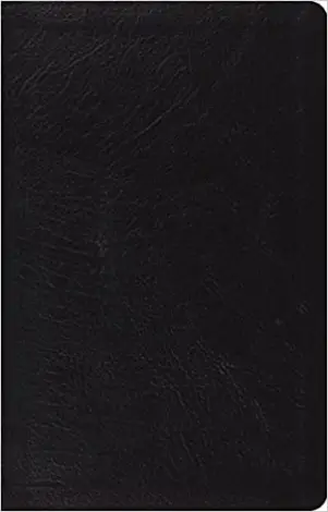ESV Large Print Thinline Reference Bible (Genuine Leather, Black)