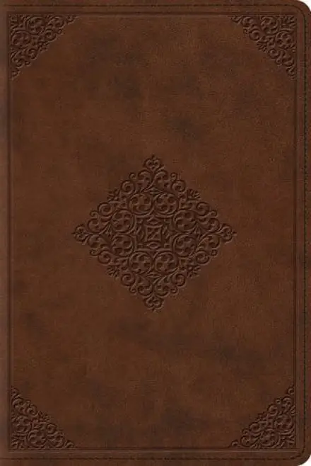 ESV Study Bible, Personal Size (TruTone, Saddle, Ornament Design)