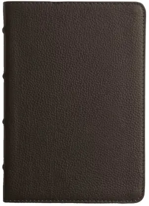 ESV Large Print Compact Bible, Buffalo Leather, Deep Brown