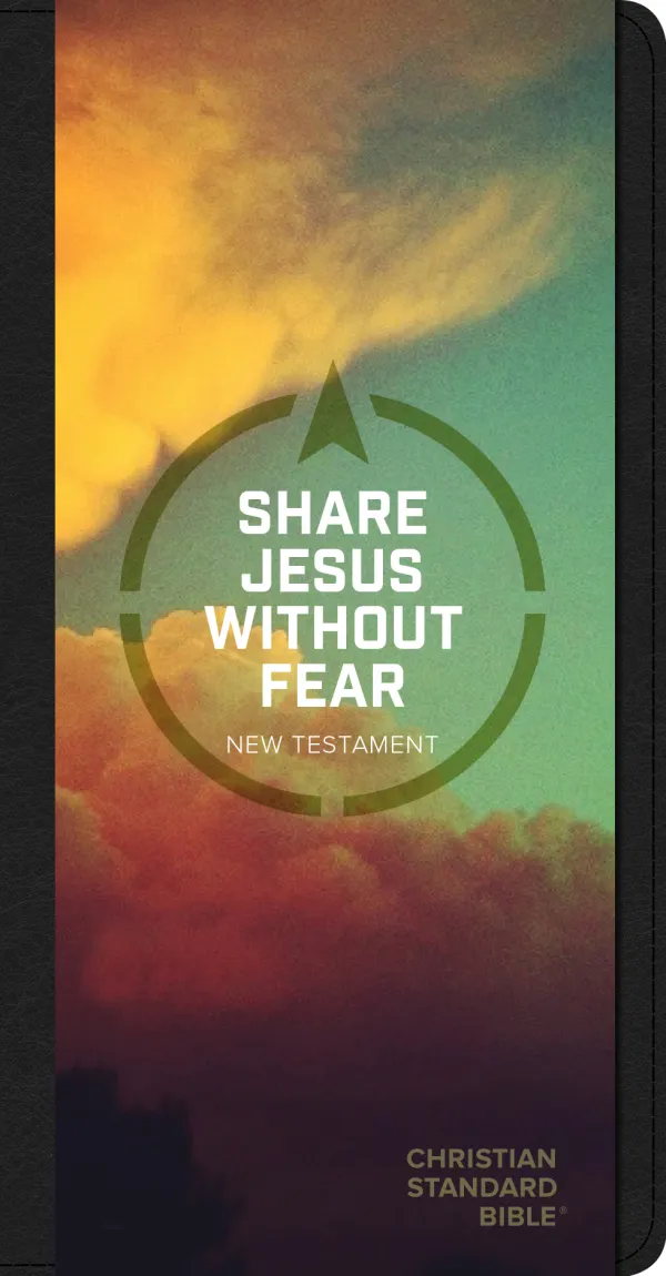 CSB Share Jesus Without Fear New Testament, Black LeatherTouch