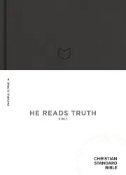 CSB He Reads Truth Bible, Charcoal Cloth Over Board