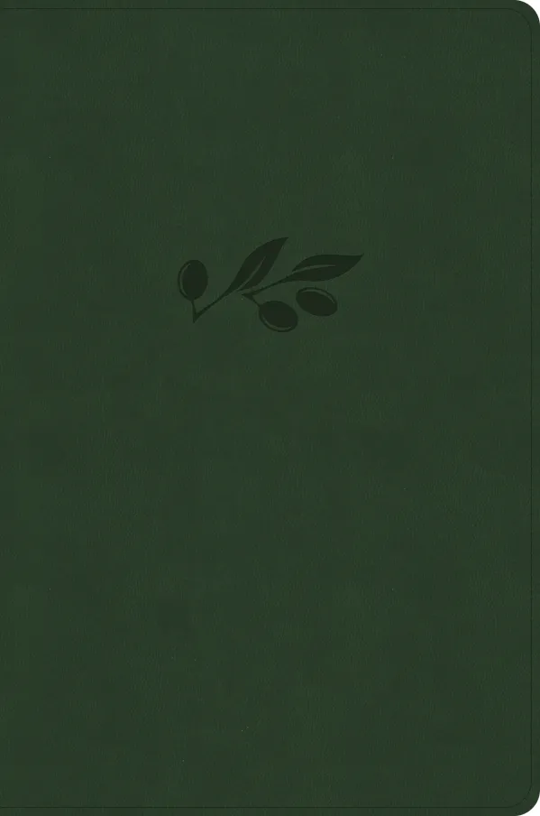 CSB Giant Print Single-Column Bible, Olive LeatherTouch