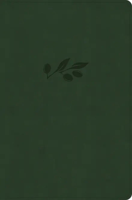 CSB Giant Print Single-Column Bible, Olive LeatherTouch