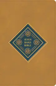 CSB Jesus Daily Bible, Camel LeatherTouch