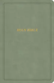 KJV Large Print Personal Size Reference Bible, Sage Suedesoft LeatherTouch